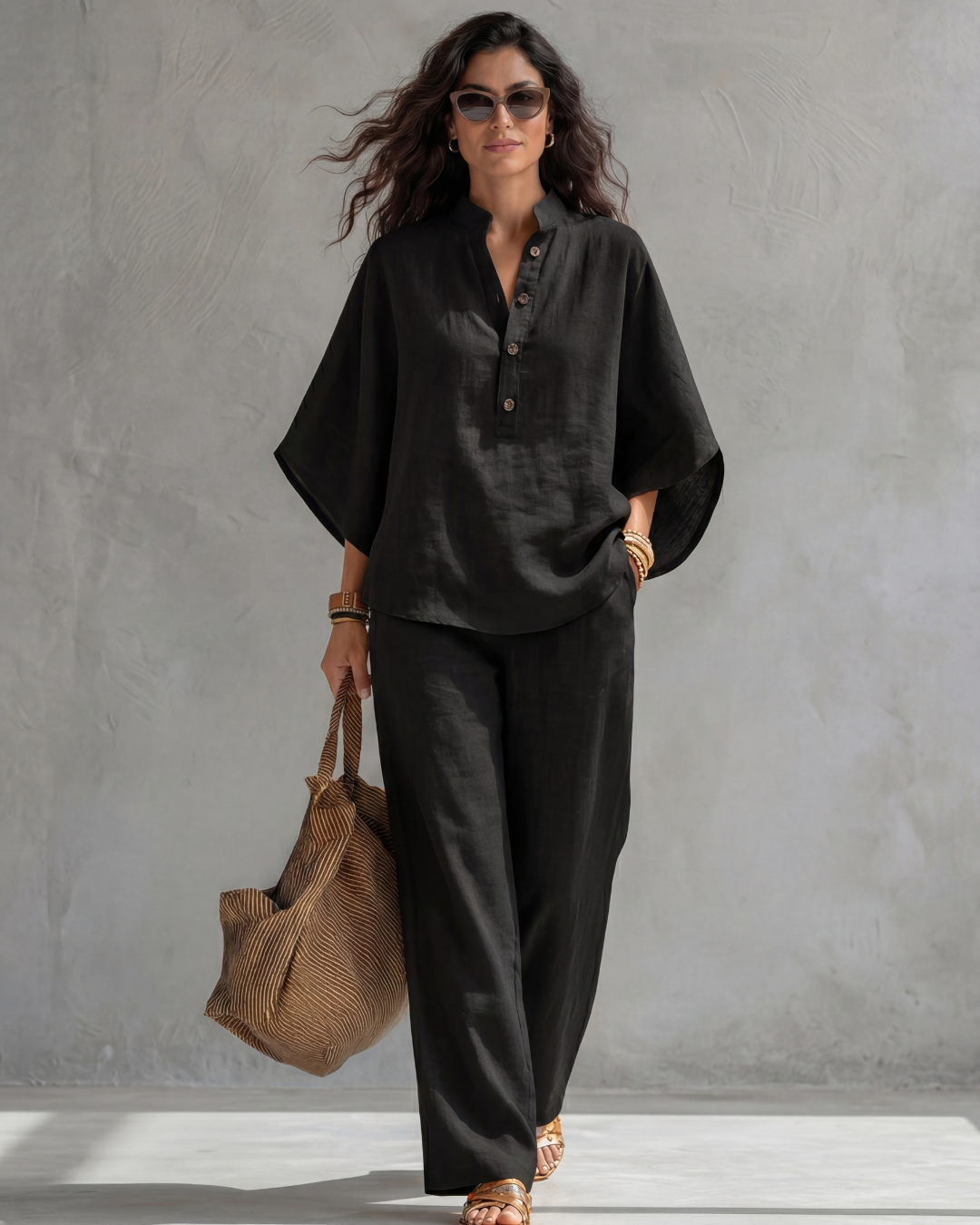 Elena Elegant Women's Set - BLACK