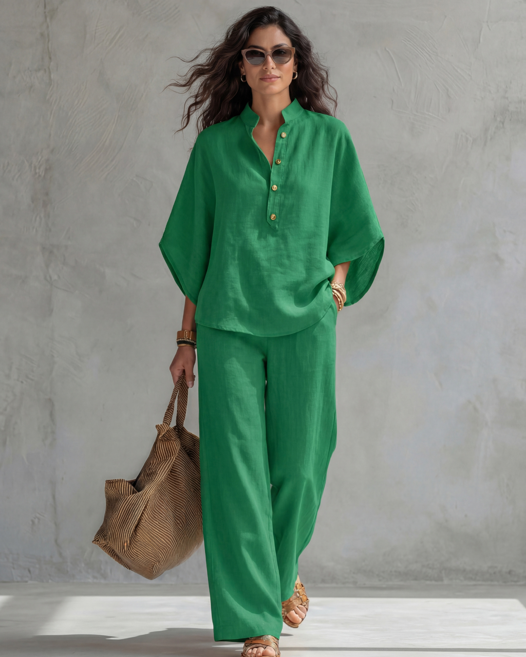 Elena Elegant Women's Set - GREEN