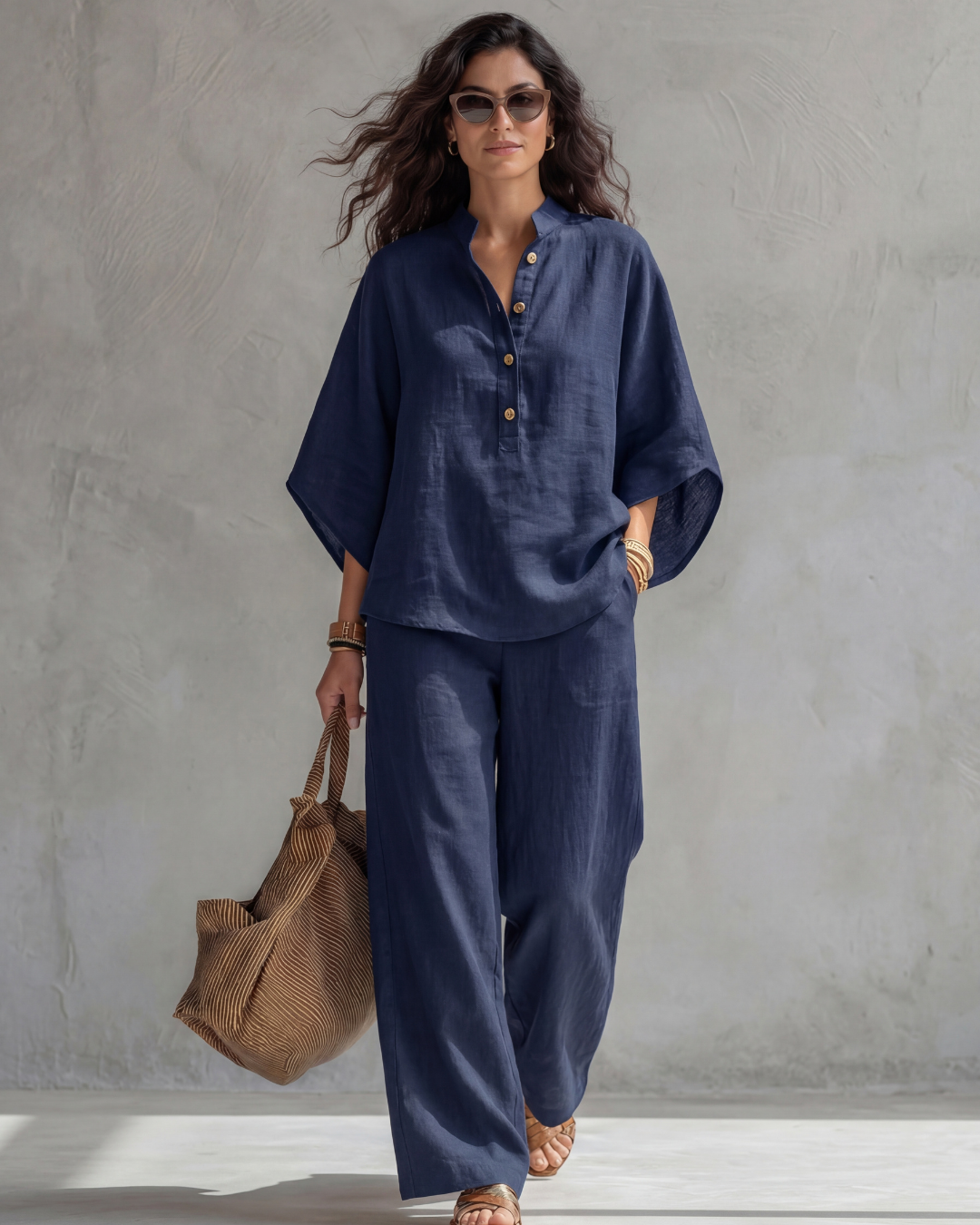 Elena Elegant Women's Set - DARK BLUE