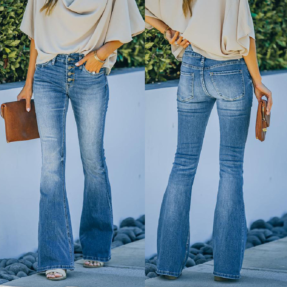 High-Waist Flared Jeans - View 5