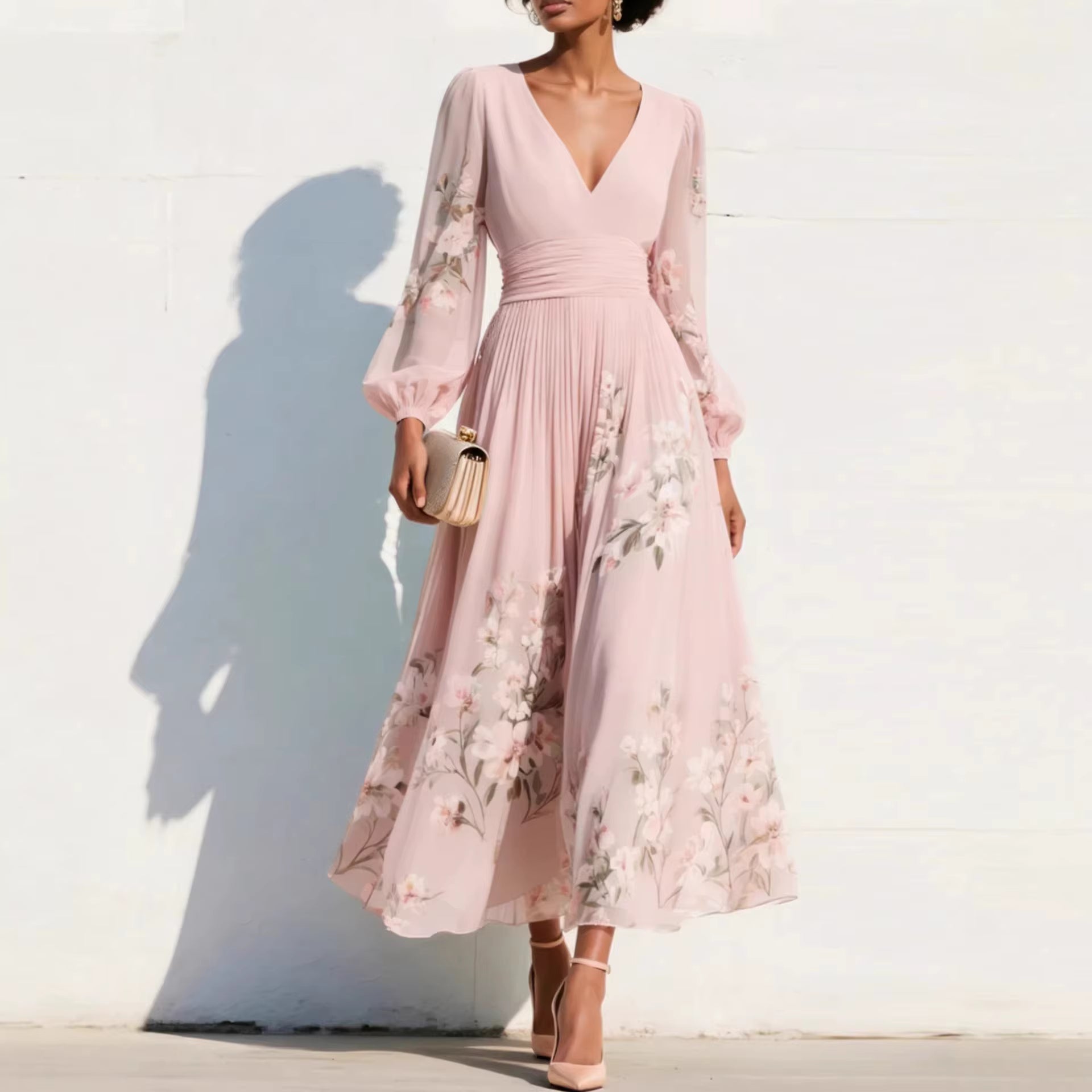 Charlotte - Stylish Flowing Midi Dress
