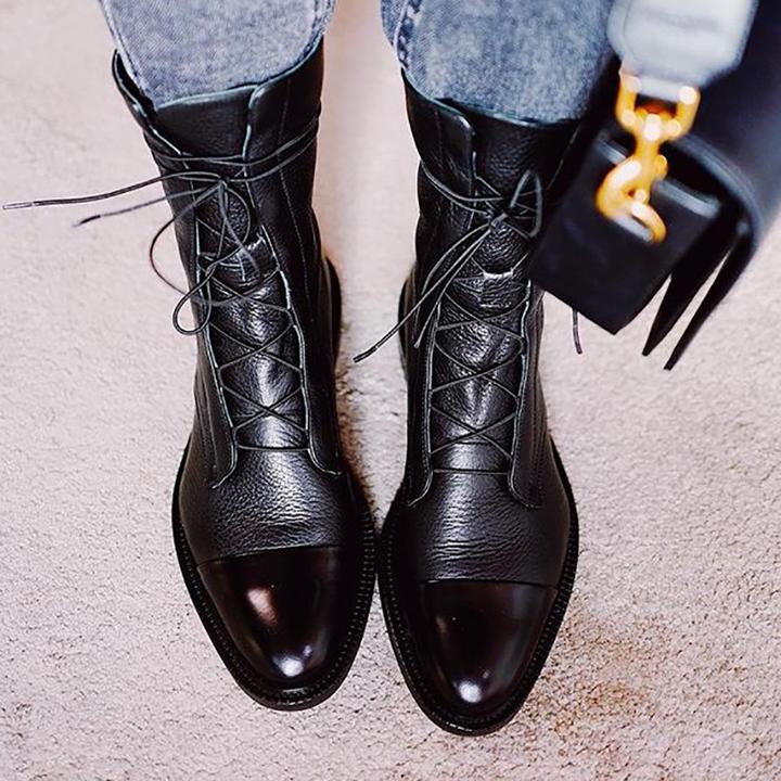 Sophia - Women’s Lace-Up Leather Ankle Boots