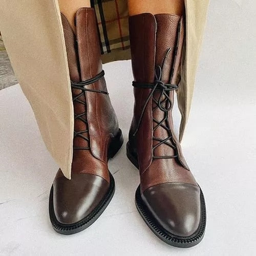 Sophia - Women’s Lace-Up Leather Ankle Boots