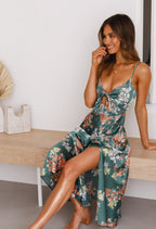 Women Wedding Guest Floral Maxi Dress