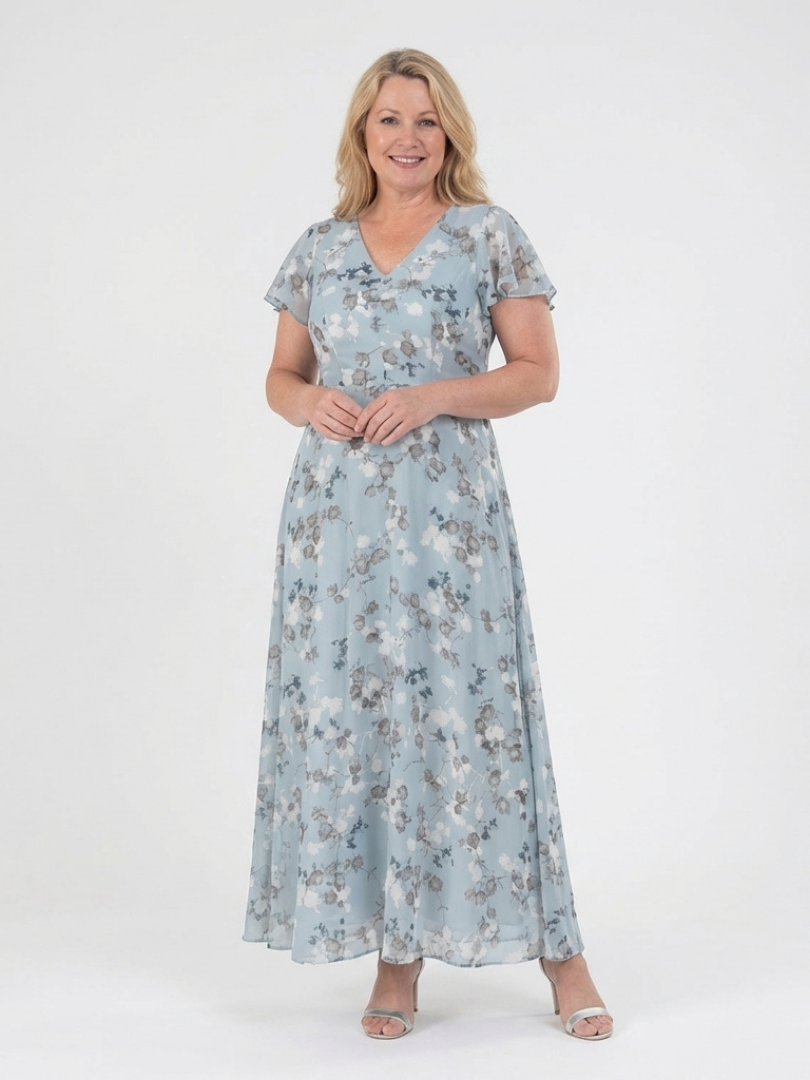 Ismeria | Floral Chiffon Maxi Dress 2