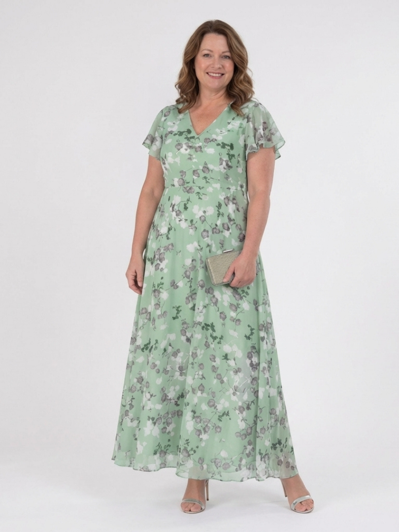 Ismeria | Floral Chiffon Maxi Dress 5