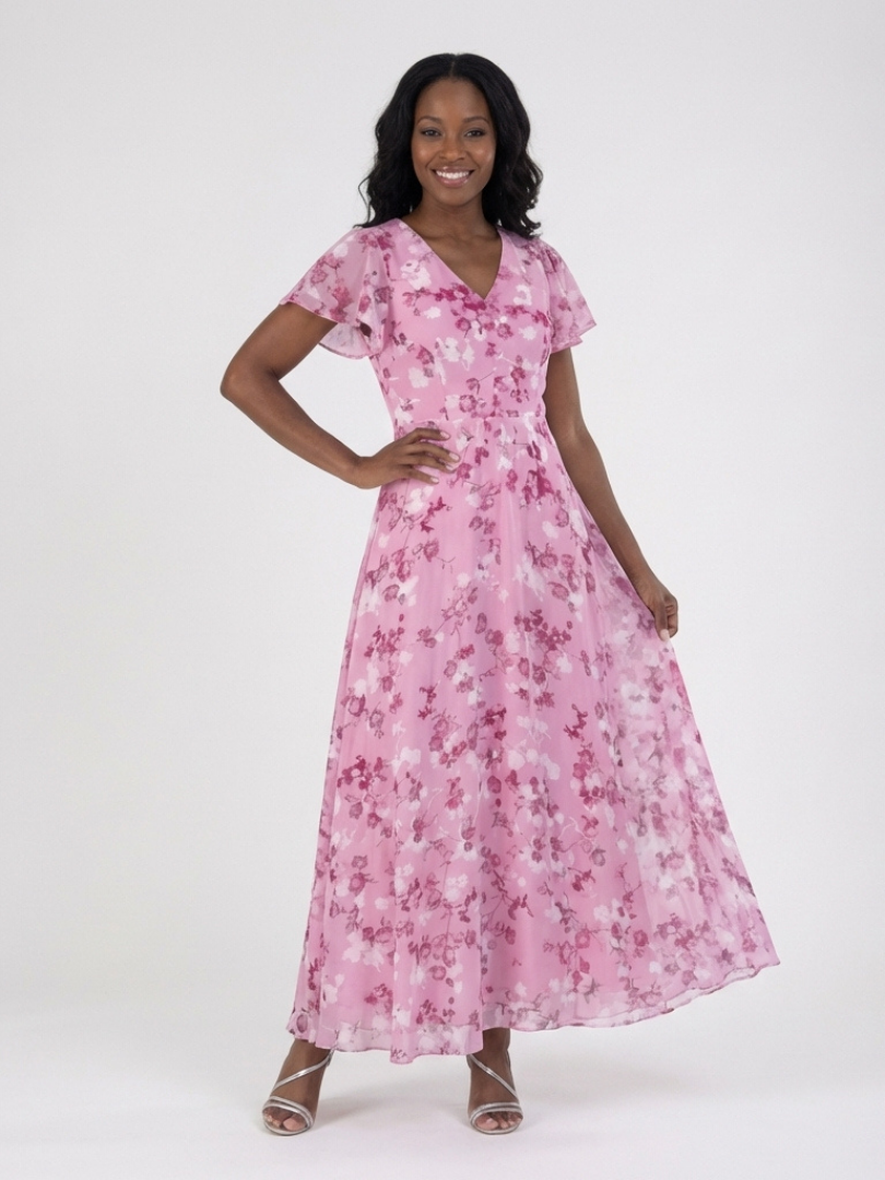 Ismeria | Floral Chiffon Maxi Dress 7