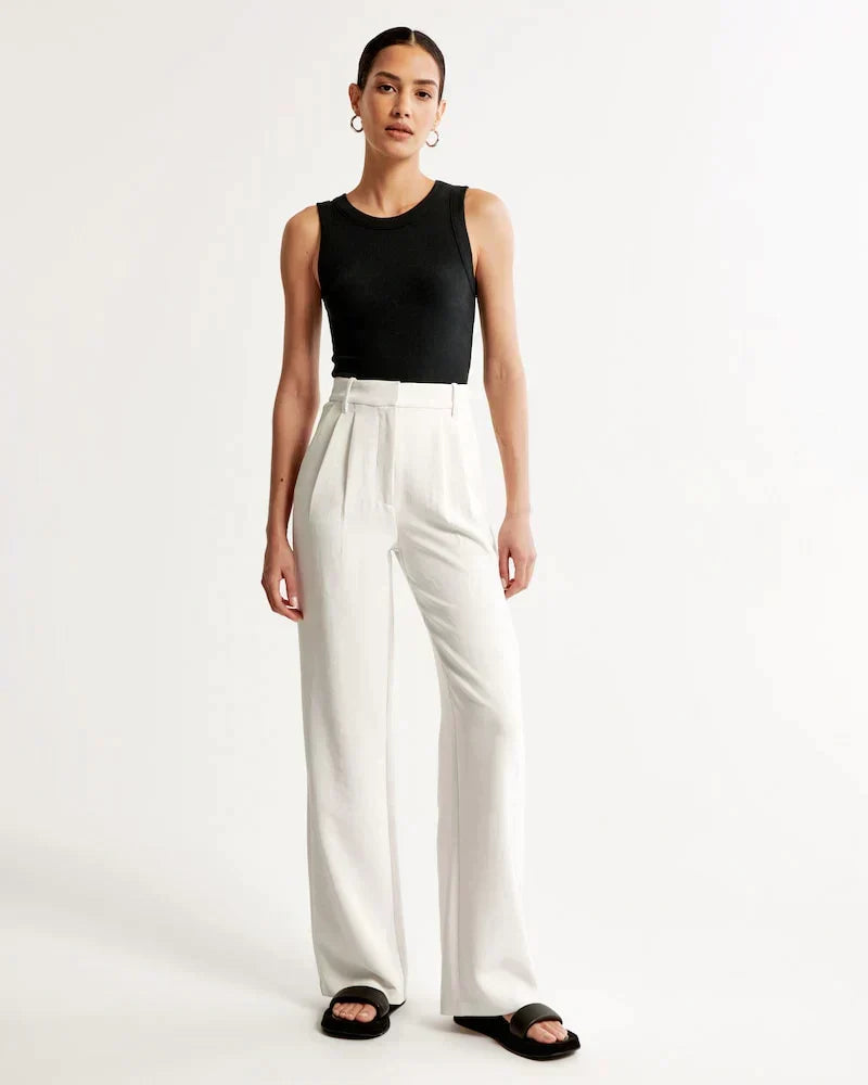 Relaxed Tie-Waist Wide-Leg Pants - View 8