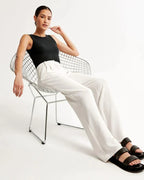 Relaxed Tie-Waist Wide-Leg Pants - View 10