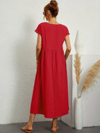 Gabrielle Linen Cotton Midi Dress