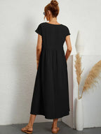Gabrielle Linen Cotton Midi Dress