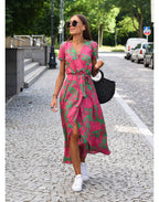 Rosalie | Playful Floral Wrap Midi Dress