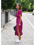 Rosalie | Playful Floral Wrap Midi Dress