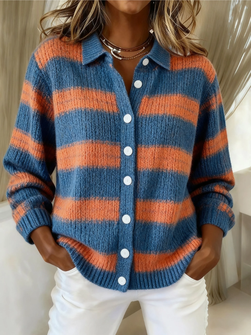 Sarah | Plaid Knitted Cardigan 1