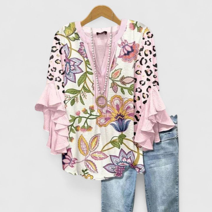 Aurelia ruffle blouse - Pink