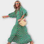 Elegant Geometric Maxi Dress
