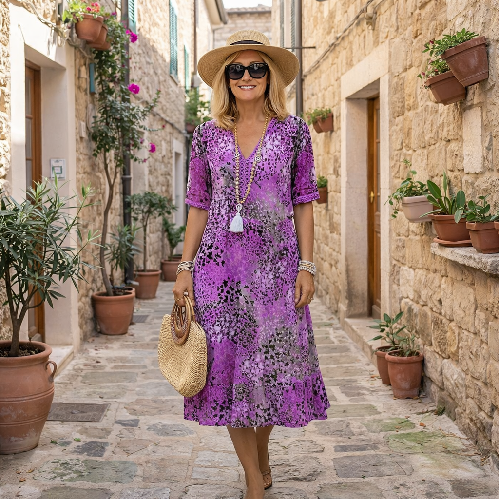 Rachel | Elegant Printed Midi Dress 5