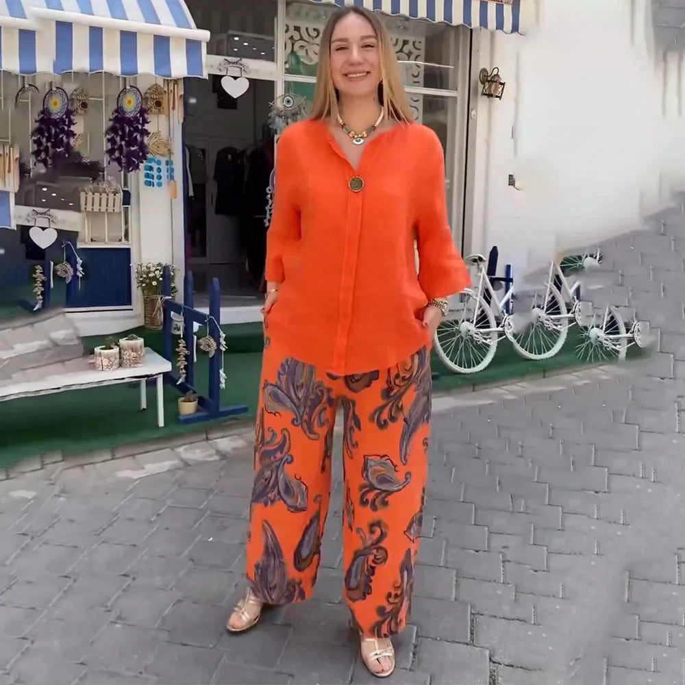 Flavia Elegant Boho Set - Orange