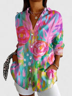 Holly printed blouse - Pink view 1