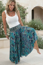 Layla Paisley Wide-Leg Pants - View 6