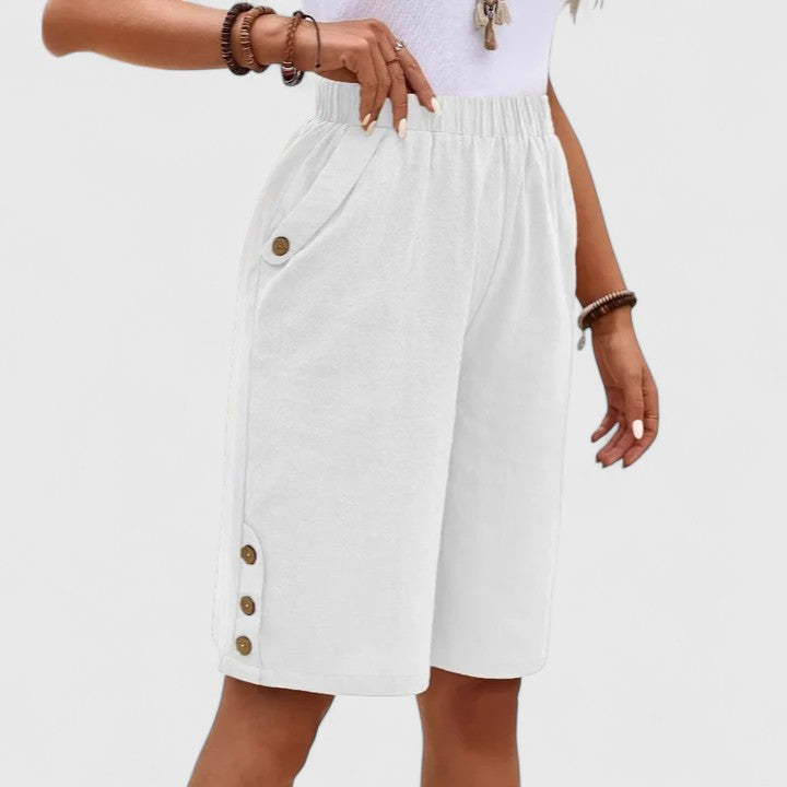 Desiree Button-Detail Bermuda Shorts