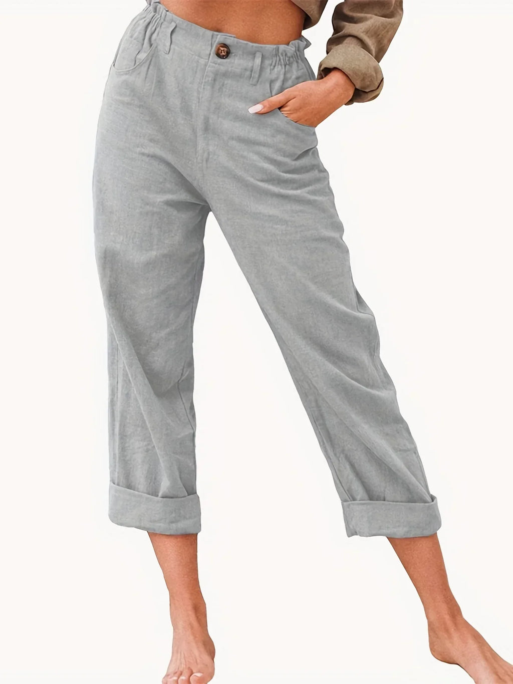 Eva Cuffed Capri Pants - View 23