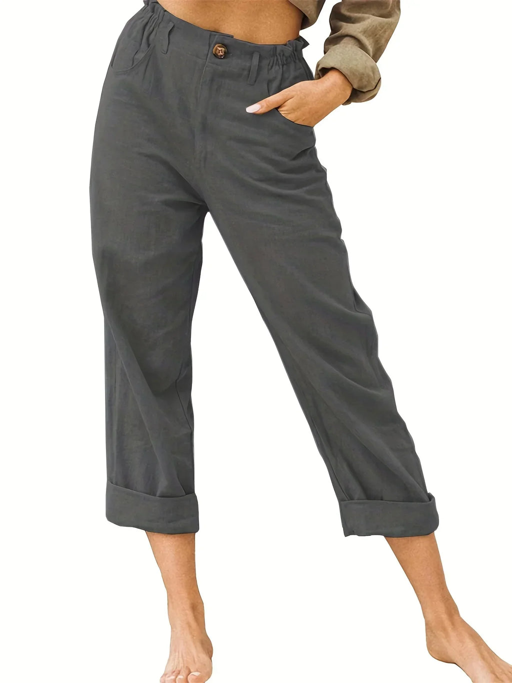 Eva Cuffed Capri Pants - View 8