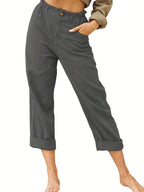 Eva Cuffed Capri Pants - View 8