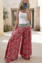 Layla Paisley Wide-Leg Pants