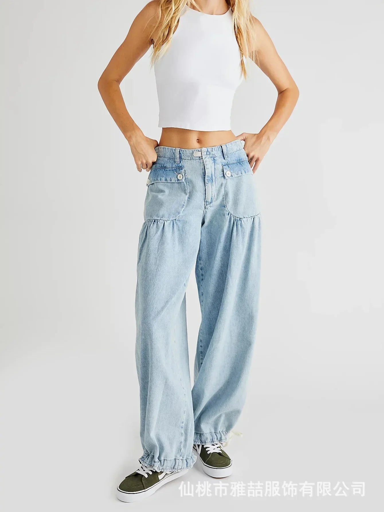Silvia Mid Rise Wide Leg Jeans