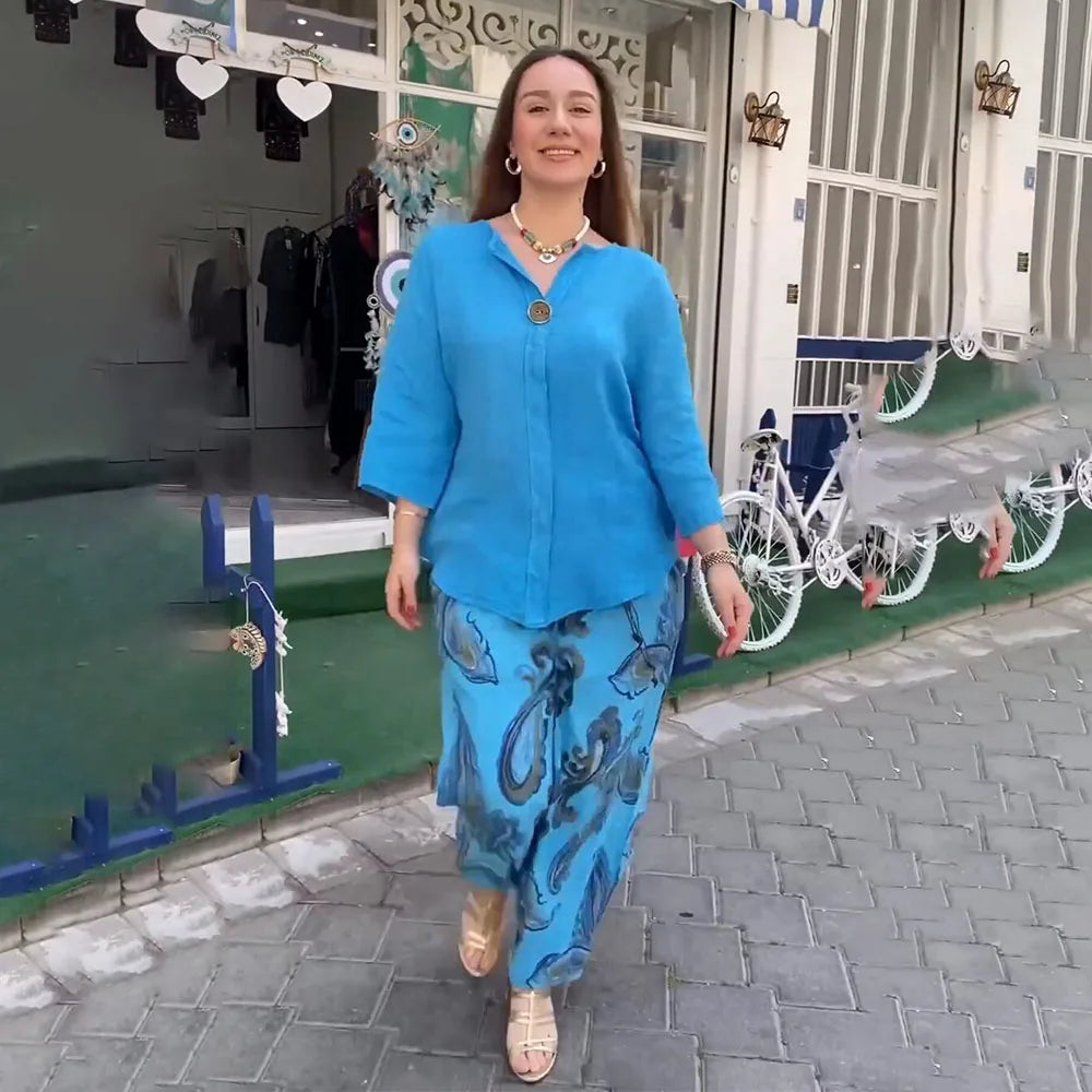 Flavia Elegant Boho Set - Blue