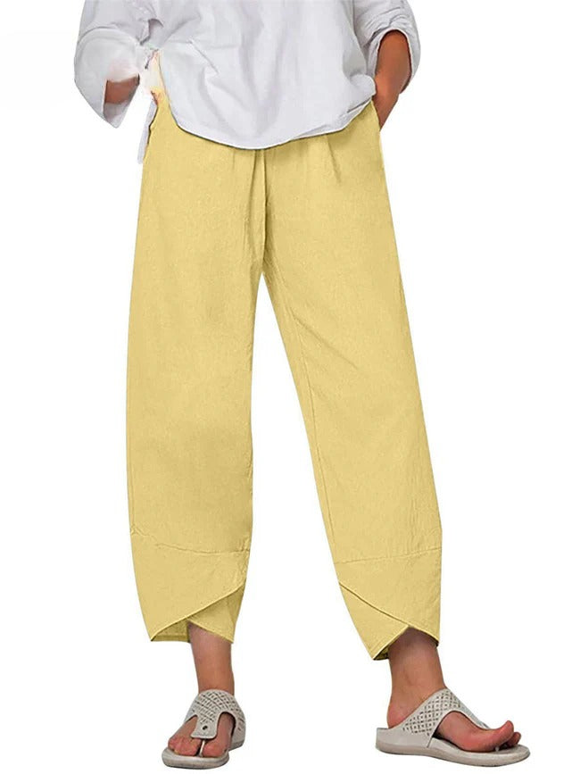 Bryndis wide-leg pants - Yellow