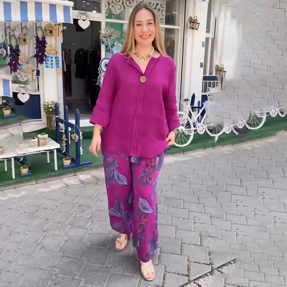 Flavia Elegant Boho Set - Purple