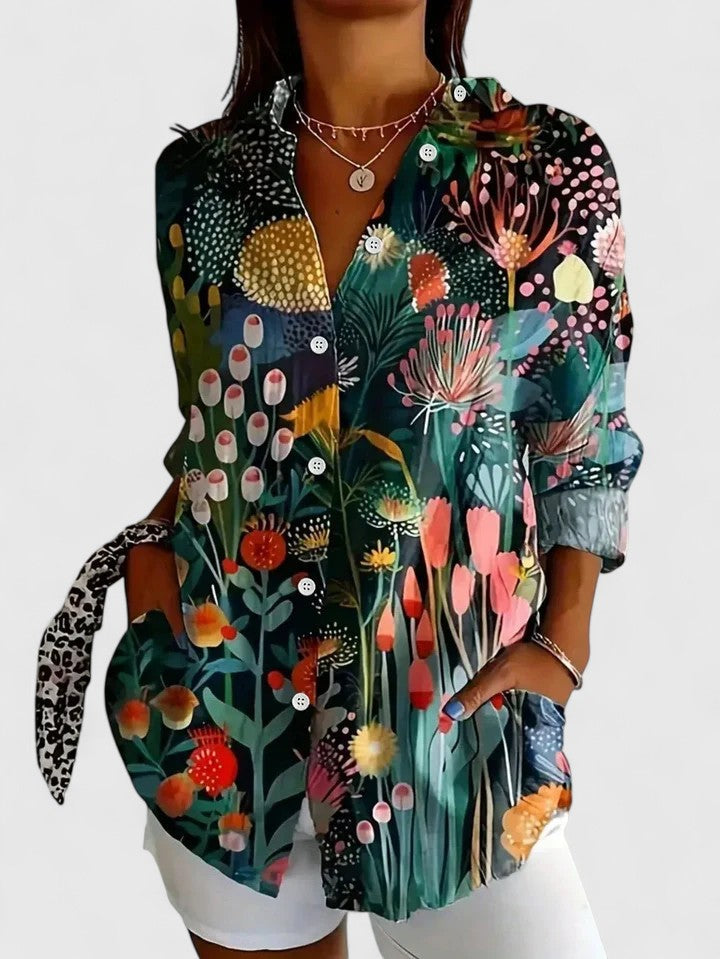 Holly printed blouse - Green view 3
