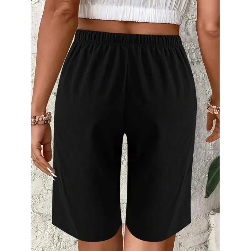 Lina Elastic-Waist Bermuda Shorts - View 2