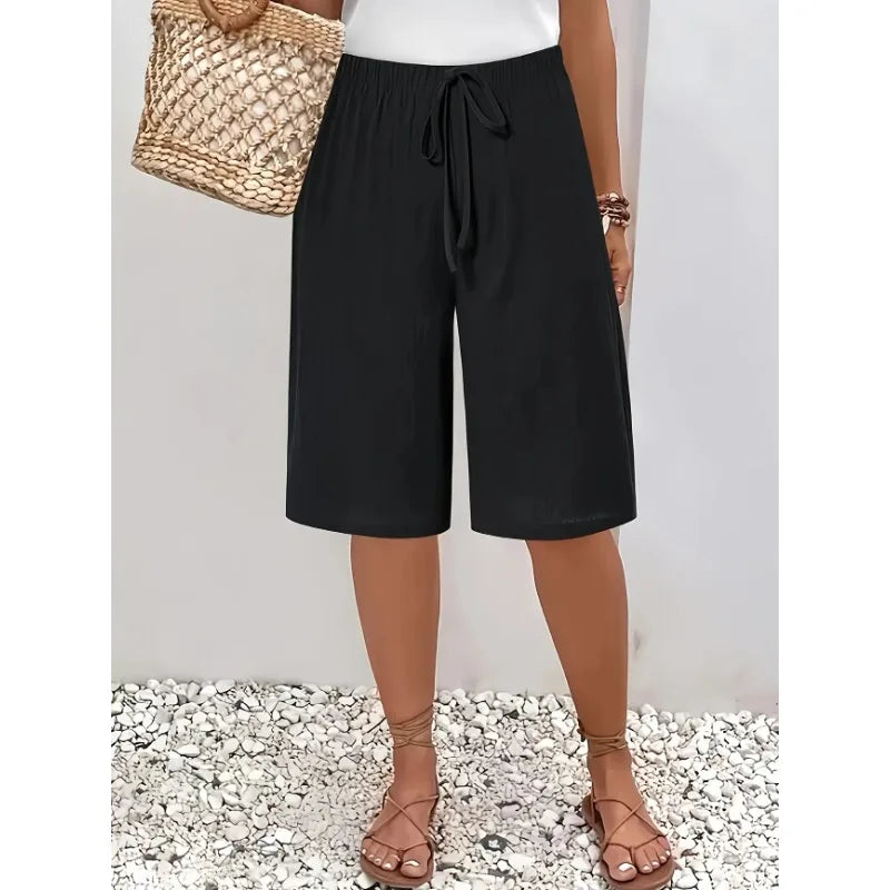 Lina Elastic-Waist Bermuda Shorts - View 3