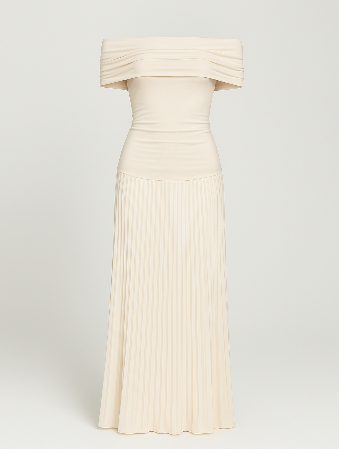 Women's Wedding Guest Pleated Maxi Dress
