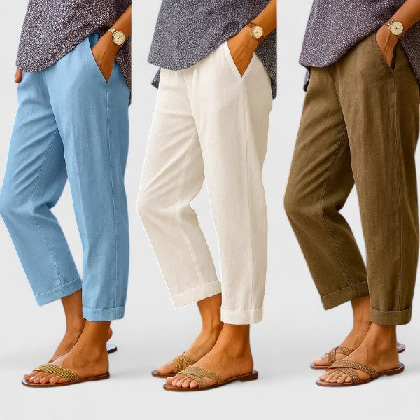 Emmy Cropped Pull-On Pants - View 6