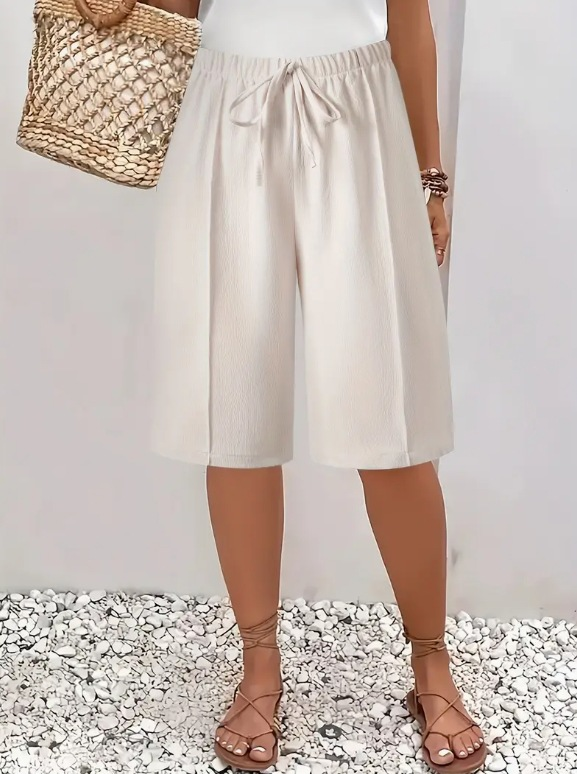 Lina Relaxed Drawstring Bermuda Shorts - View 3