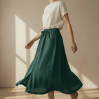Adeline A-Line Linen Skirt
