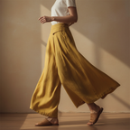 Adeline Cotton Linen Wide Leg Pants