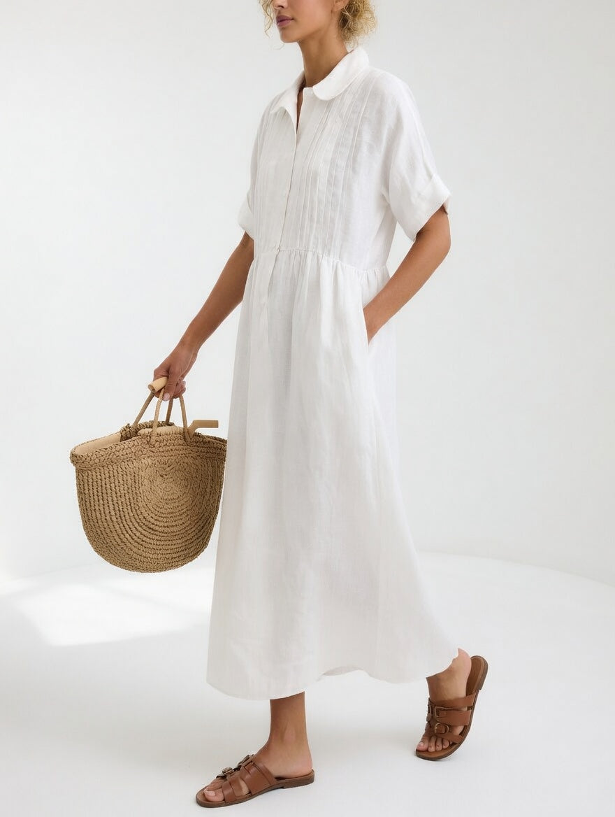 Lysandra Linen Shirt Dress