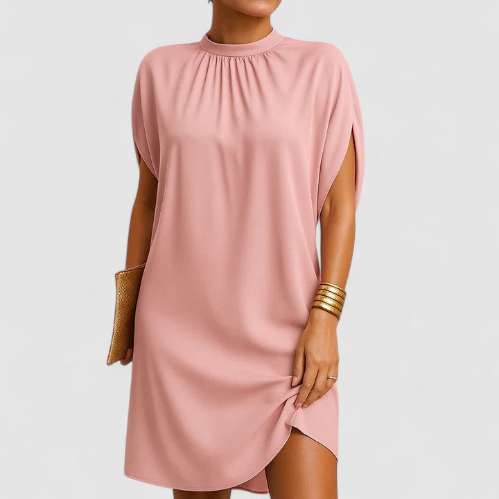 Winona | Elegant Women’s 2026 Graduation Shoulder Ruched Midi Dress
