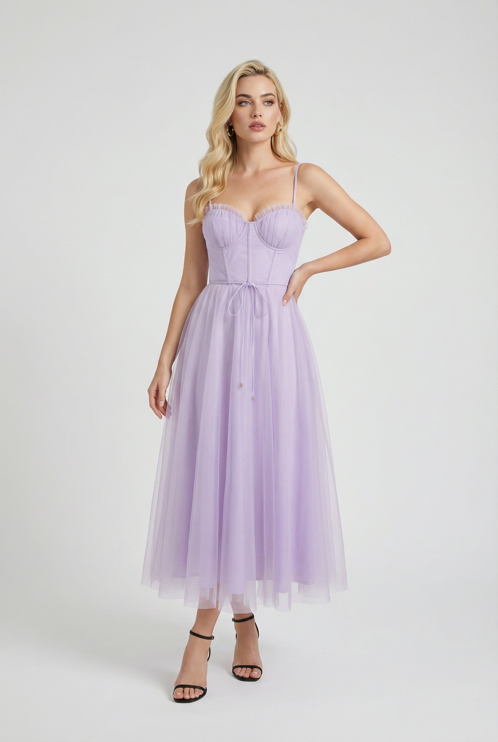 Women's Purple Midi Dress - Premium Quality, Fast Shipping