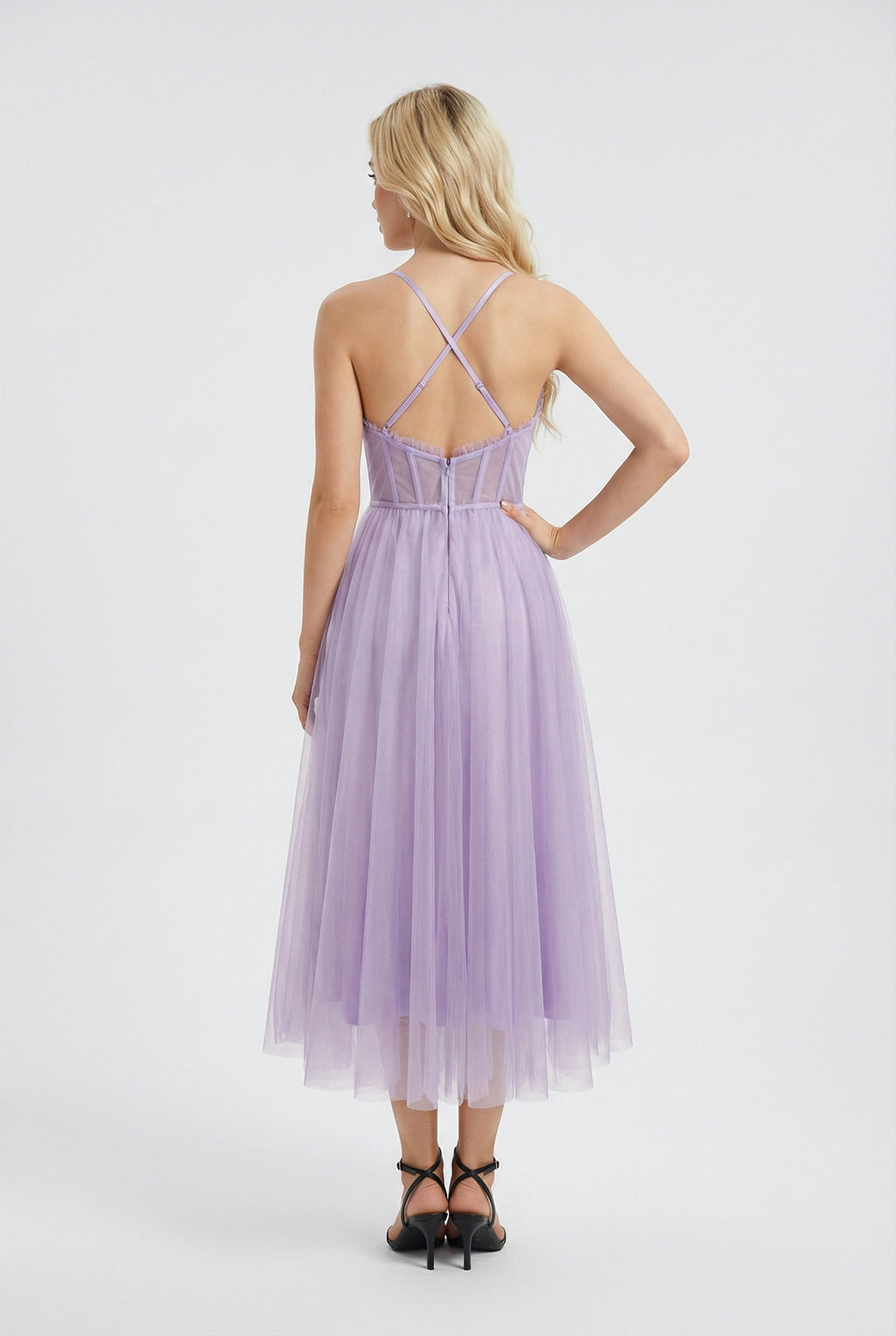Women's Purple Midi Dress - Premium Quality, Fast Shipping