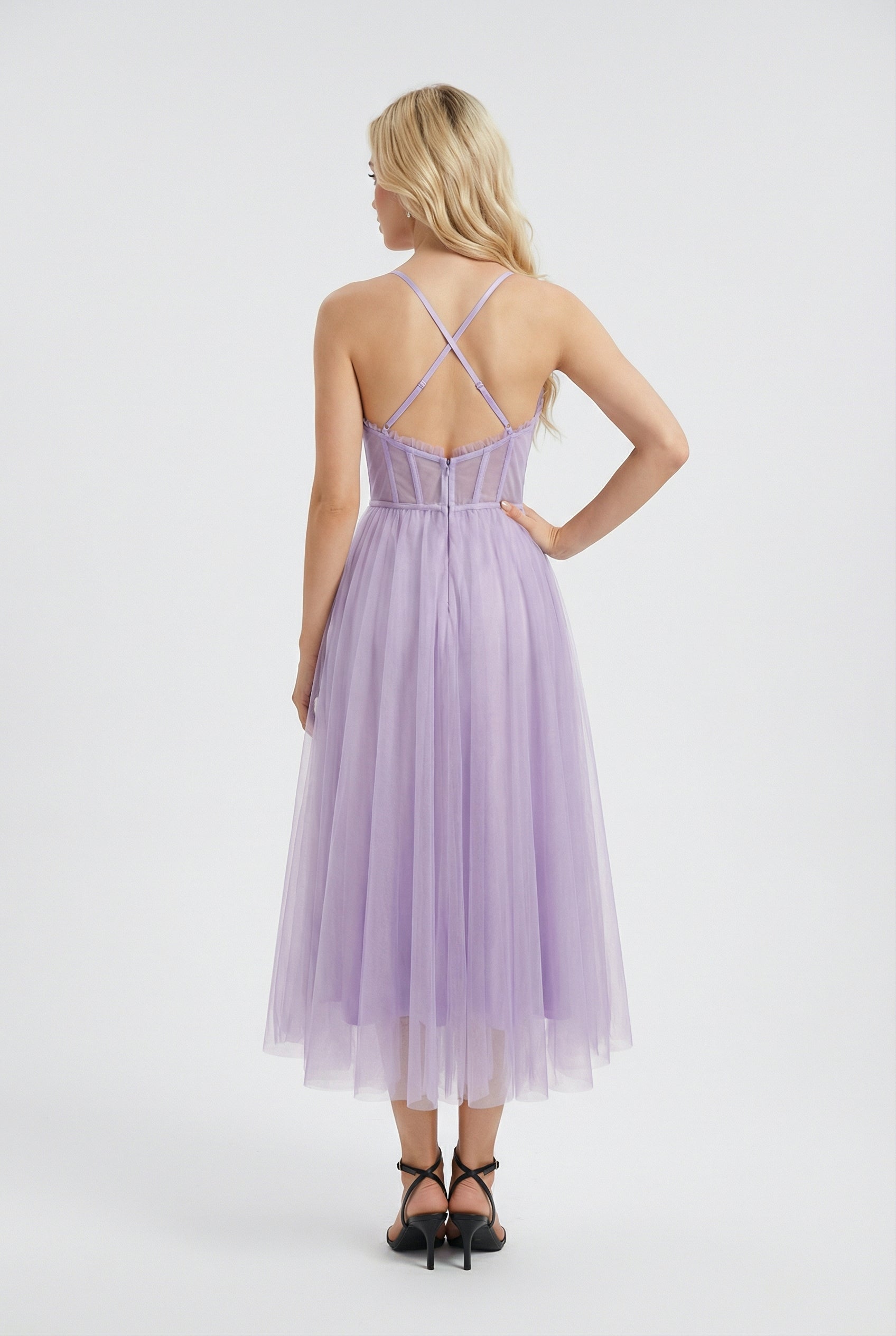 Women's Purple Midi Dress - Premium Quality, Fast Shipping