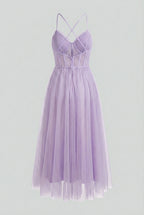 Women's Purple Midi Dress - Premium Quality, Fast Shipping