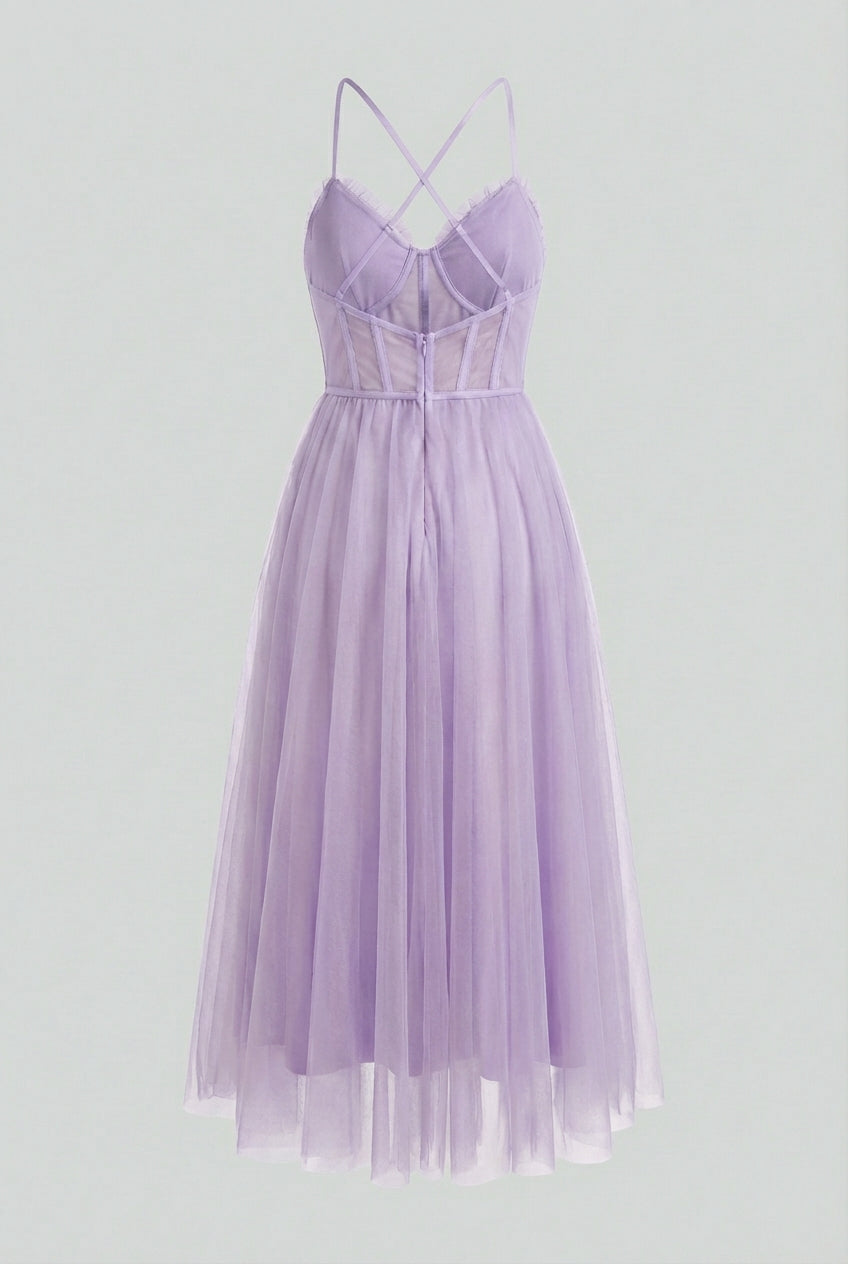 Women's Purple Midi Dress - Premium Quality, Fast Shipping
