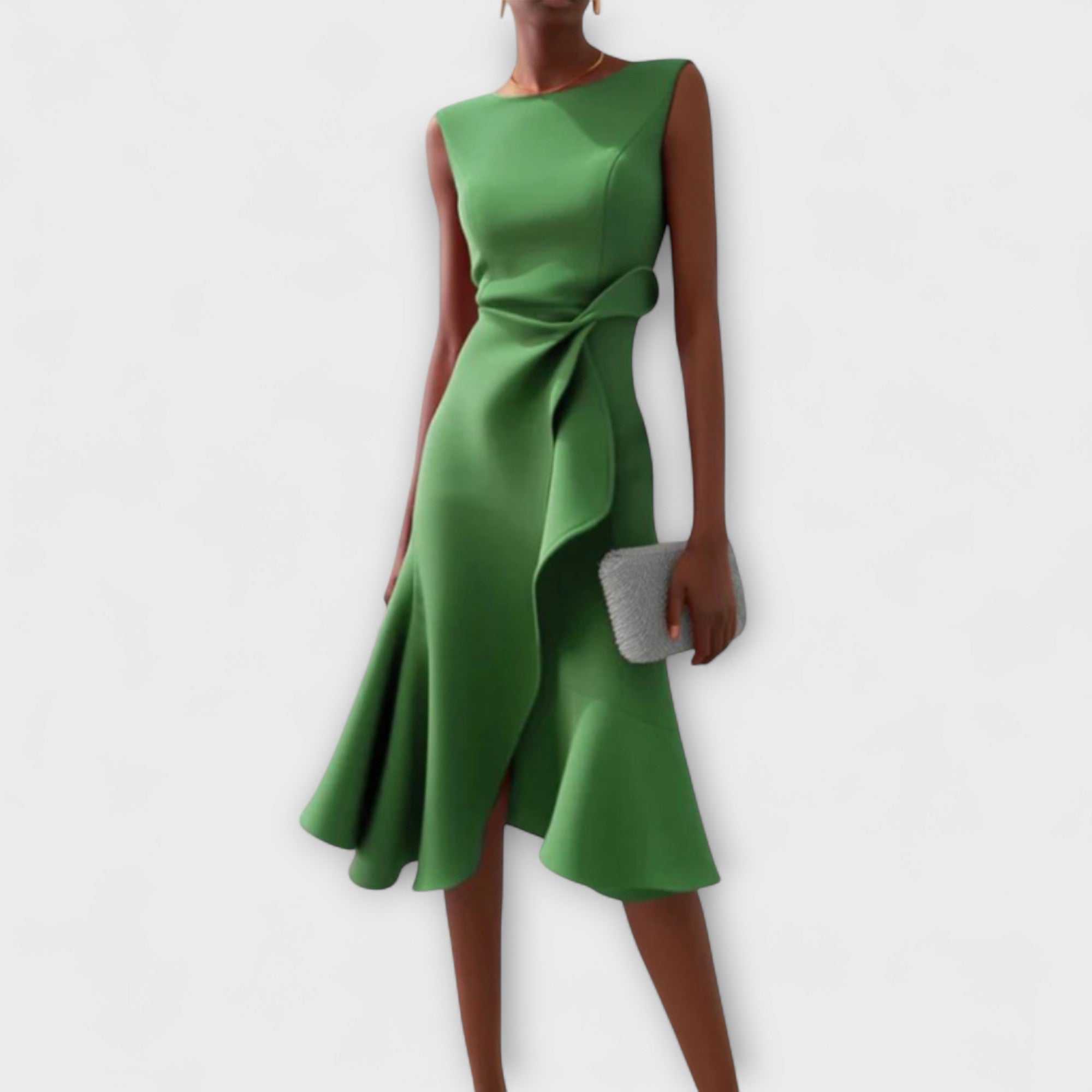 Wren | Elegant Women’s 2026 Graduation Asymmetric Draped Midi Dress