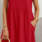 Xyla | Elegant Women’s 2026 Graduation Pocket Relaxed Midi Dress
